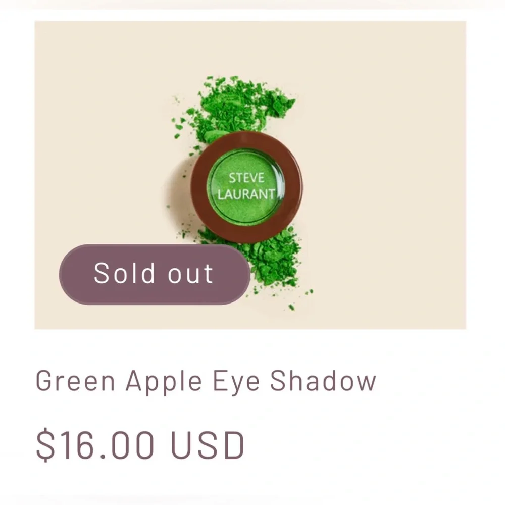 Steve Laurant Green Eye Shadow